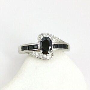 Sterling Silver Black Spinel ring size 7.25